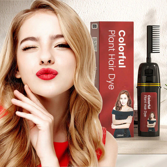 Colorful Plant Hair Dye with Innovative Comb Applicator