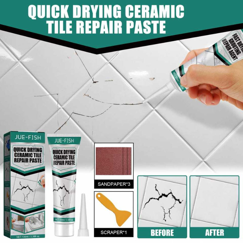 🏠 JUE-FISH QUICK DRYING CERAMIC TILE REPAIR PASTE 🏠 ( BUY 1 GET 1 FREE )