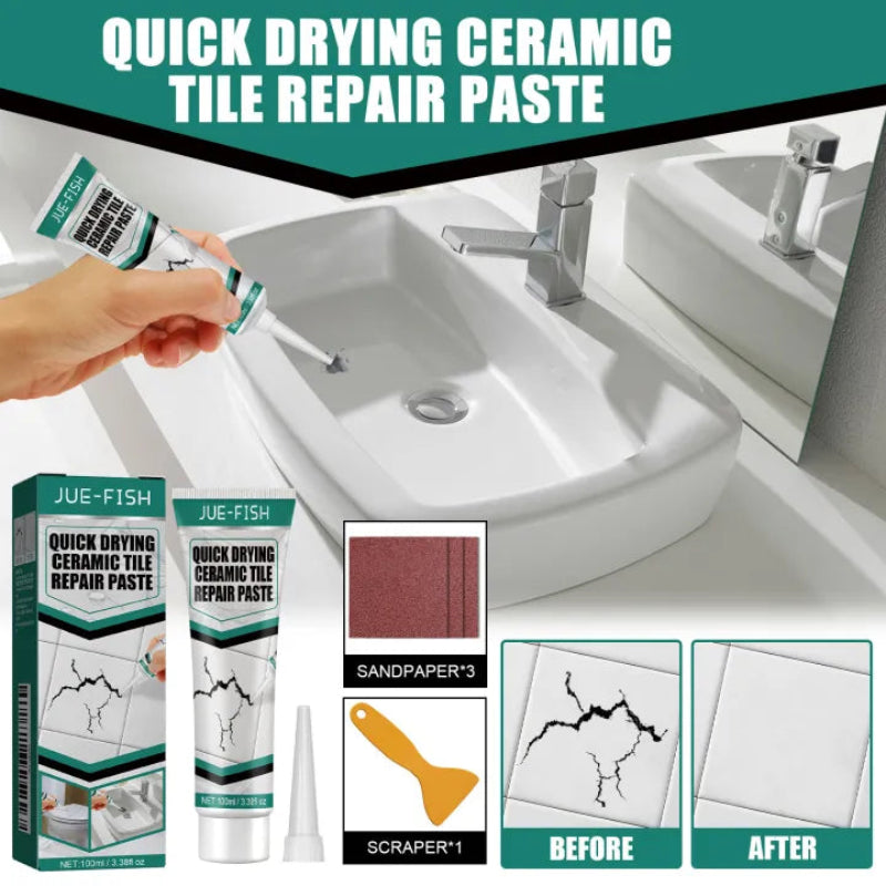🏠 JUE-FISH QUICK DRYING CERAMIC TILE REPAIR PASTE 🏠 ( BUY 1 GET 1 FREE )