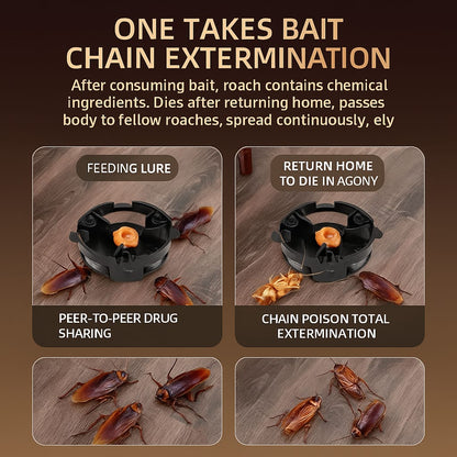 🌿100% Plant Based Japan Combat Roach Killing Bait station 12 Pcs